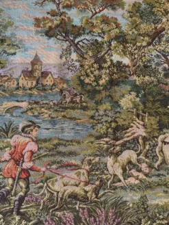 Grande tapisserie, scène de chasse à courre, XXe