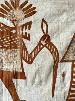 Grande tenture tapisserie vintage de Korhogo— Sénoufo, Côte d'Ivoire