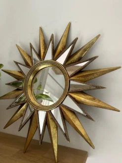 Grande étoile décorative avec miroir mural