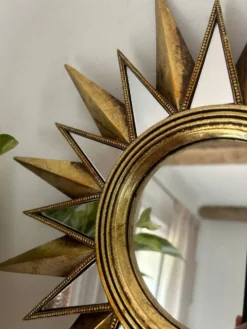 Grande étoile décorative avec miroir mural