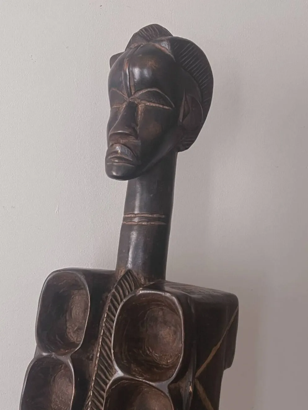 Grand jeu Awale Baoule en bois (Burkina Faso)