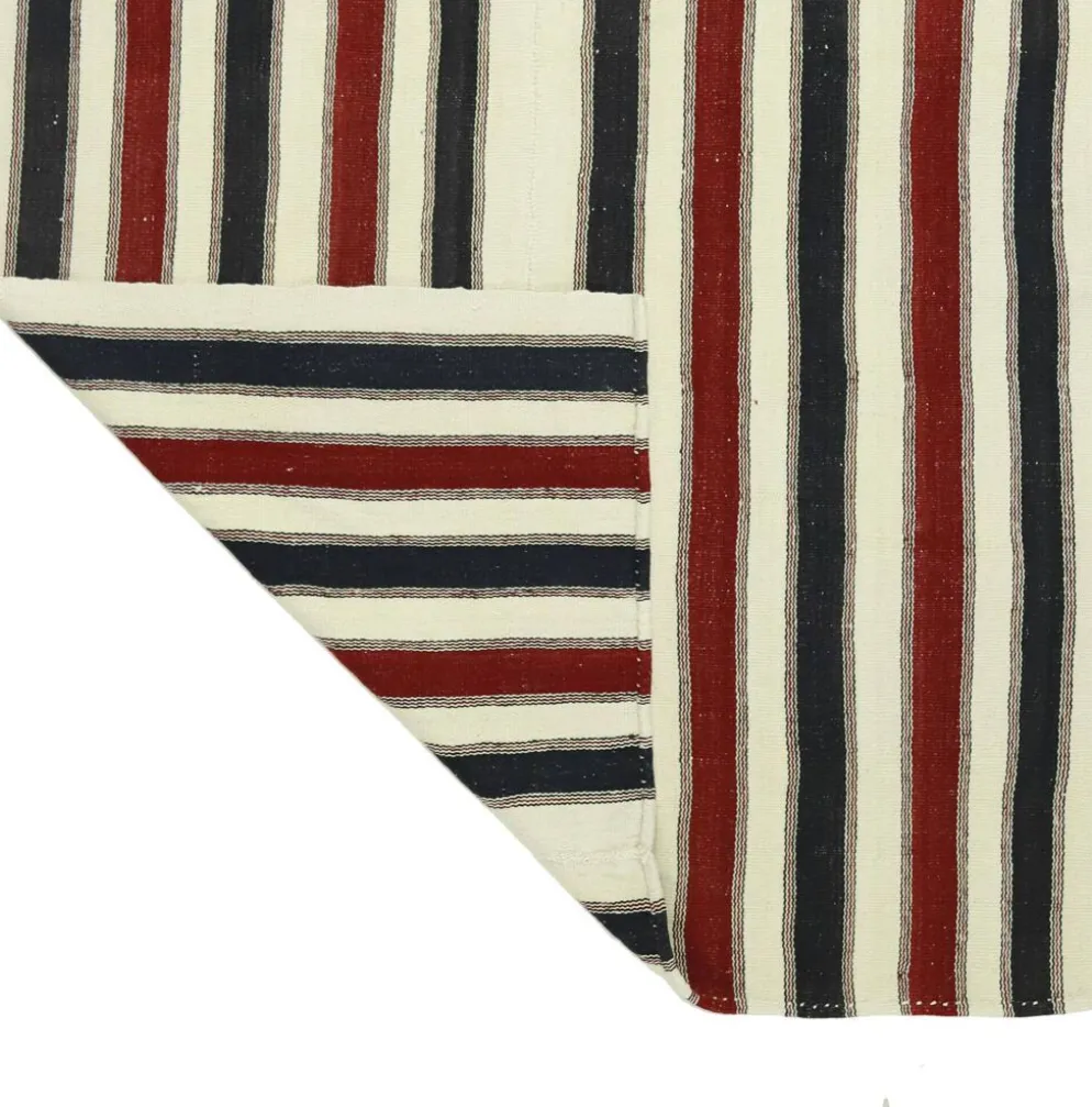 Grand Kilim Turc Konya 108x182 cm Vintage Rayé Tissé Main