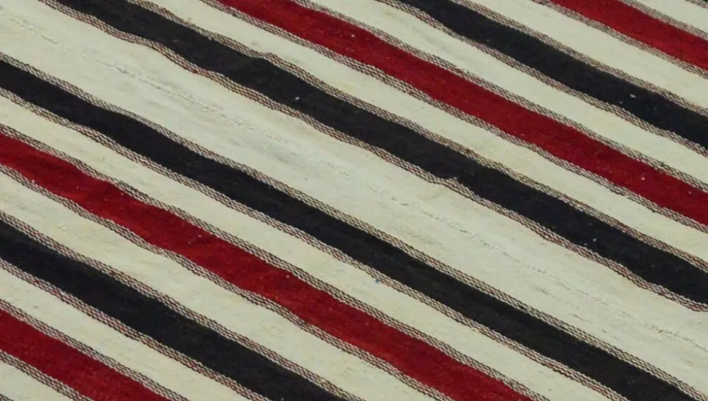 Grand Kilim Turc Konya 108x182 cm Vintage Rayé Tissé Main
