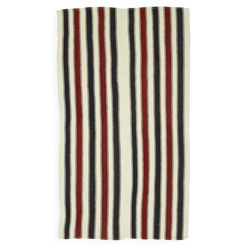 Grand Kilim Turc Konya 108x182 cm Vintage Rayé Tissé Main