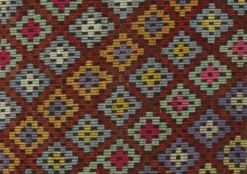 Grand Kilim Turc Vintage Geometrique Multicolore 305 x 156 cm