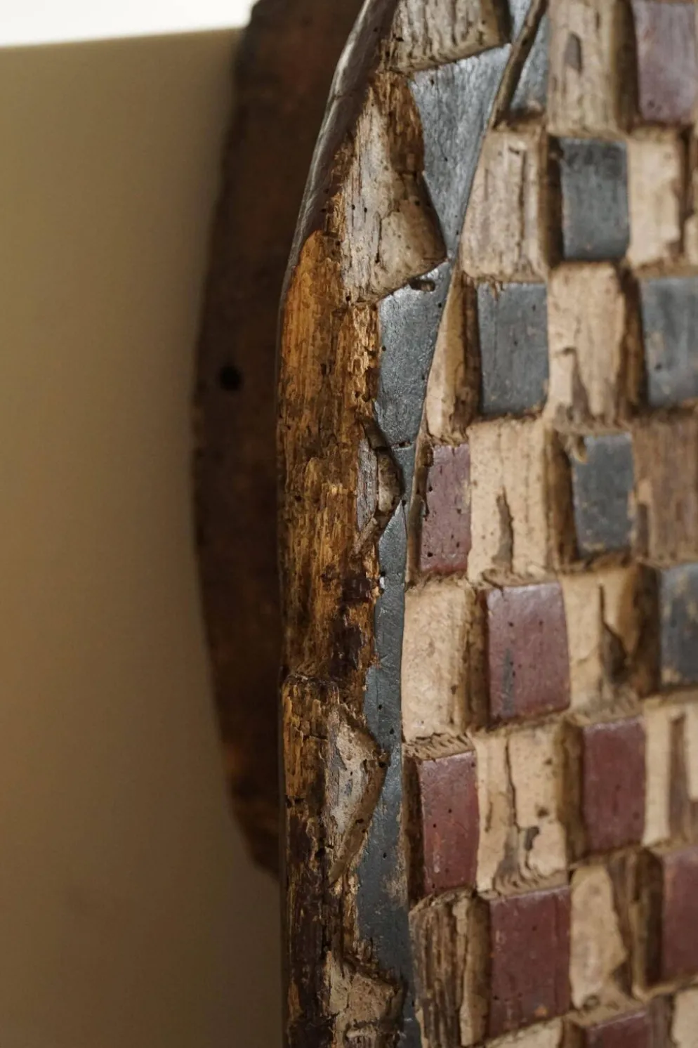 Grand masque tribal Baule Kple Kple africain en bois, Côte d'Ivoire, milieu du XXe siècle