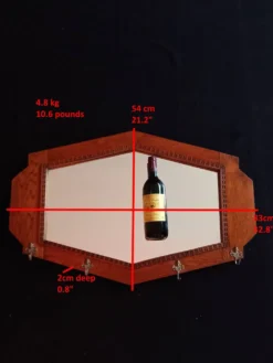 Grand Miroir Art déco avec Cadre Géométrique