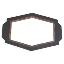 Grand Miroir Art déco avec Cadre Géométrique