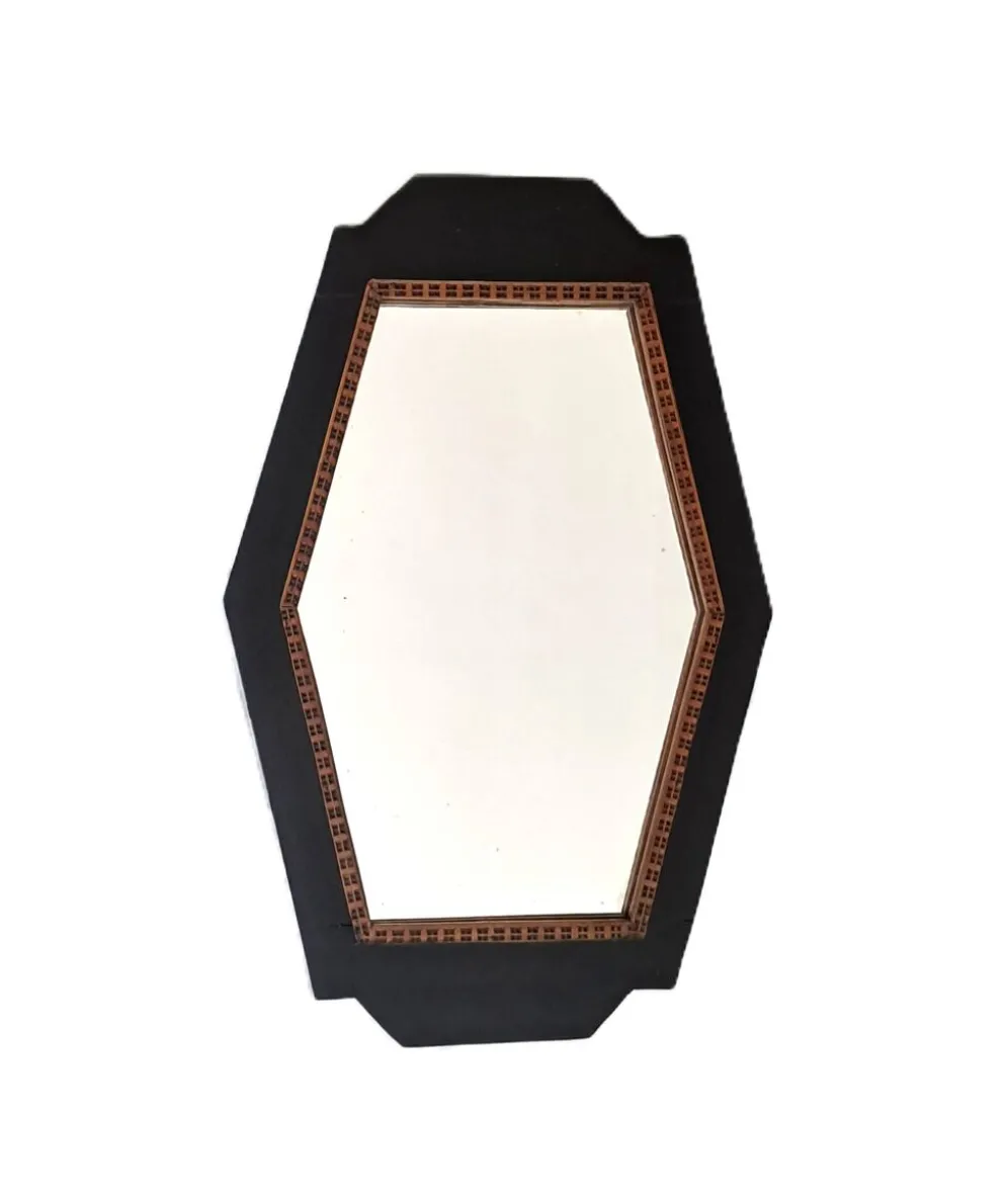 Grand Miroir Art déco avec Cadre Géométrique