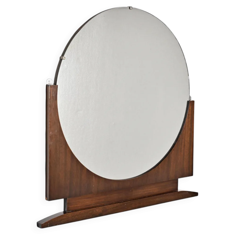 Grand miroir Art Déco en palissandre, France, circa 1930