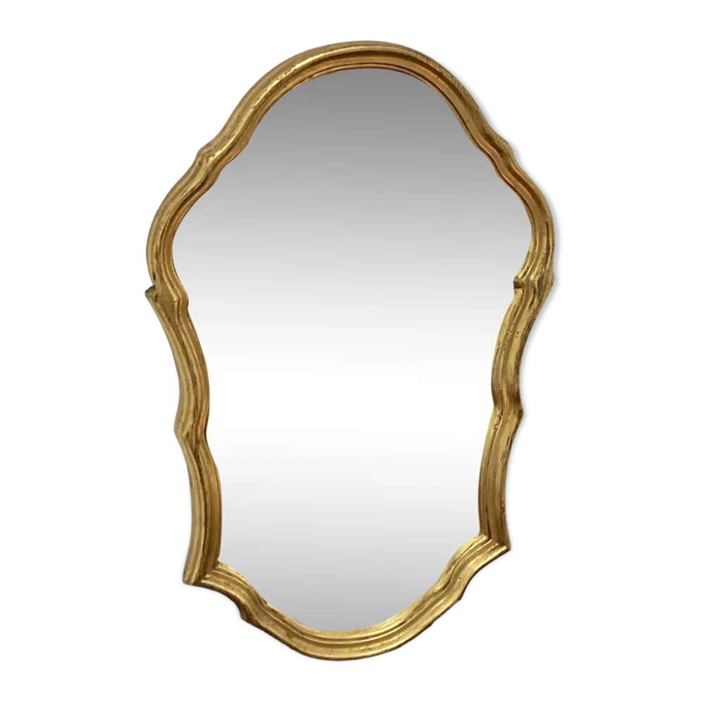 Grand miroir baroque en bois doré