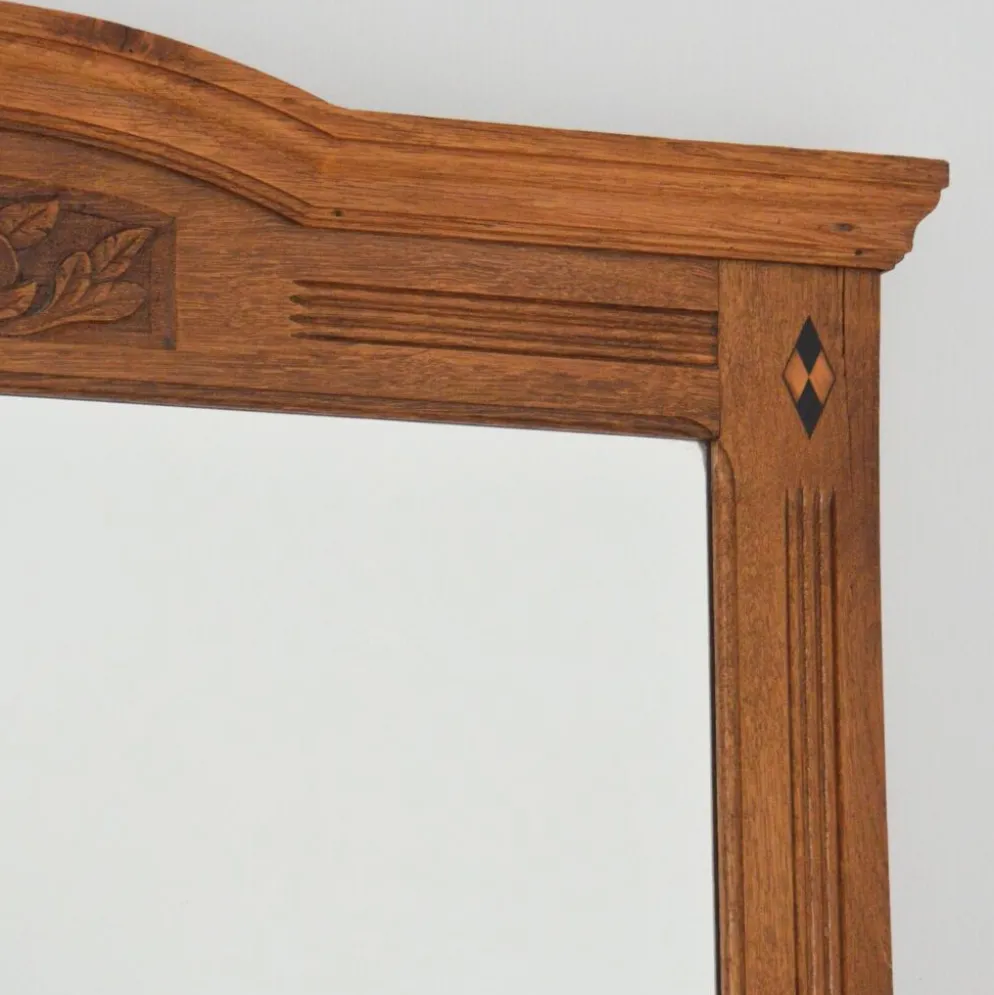 Grand miroir biseauté ancien vintage 1930
