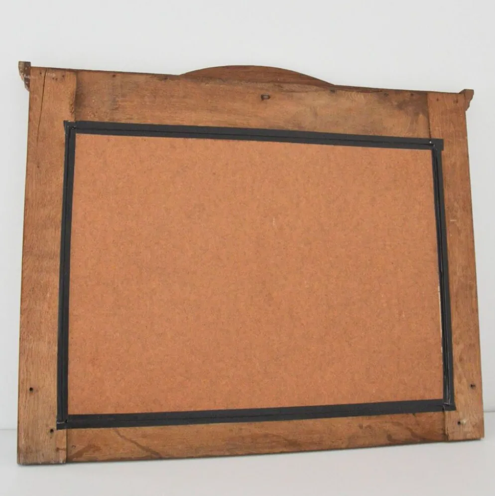 Grand miroir biseauté ancien vintage 1930