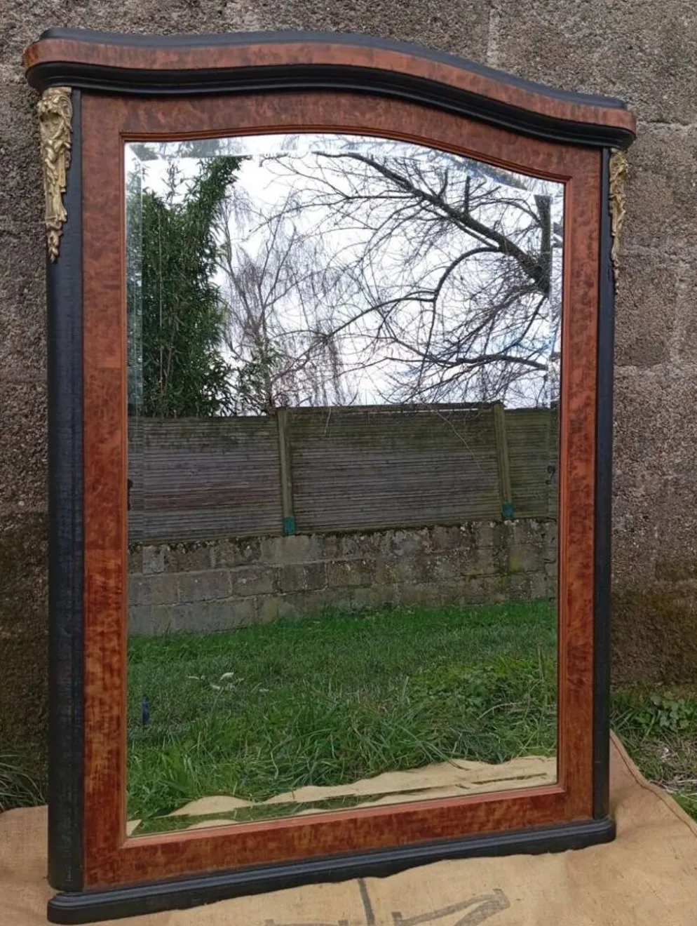Grand miroir biseauté début XXème