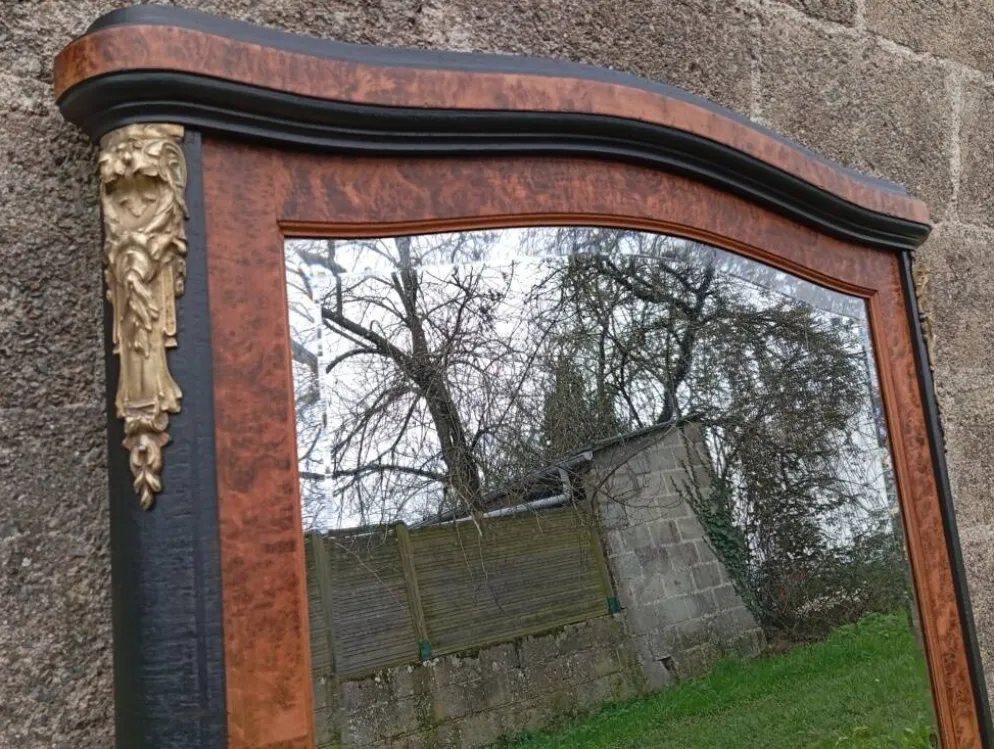 Grand miroir biseauté début XXème