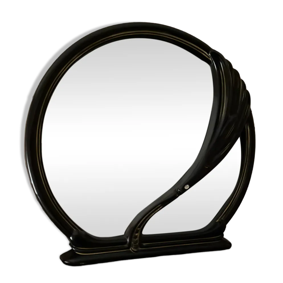 Grand miroir « Black Swan » postmoderne, années 1970-1980