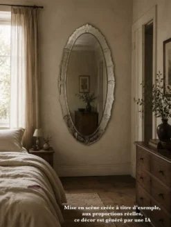Grand Miroir 180cm x87cm, vers 1960-1970,dans le gout de Murano