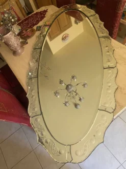 Grand Miroir 180cm x87cm, vers 1960-1970,dans le gout de Murano