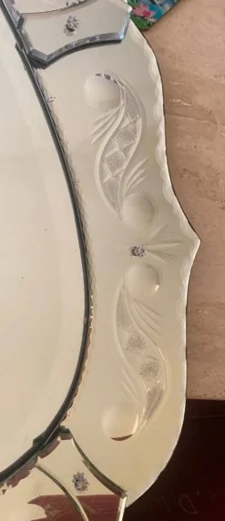 Grand Miroir 180cm x87cm, vers 1960-1970,dans le gout de Murano