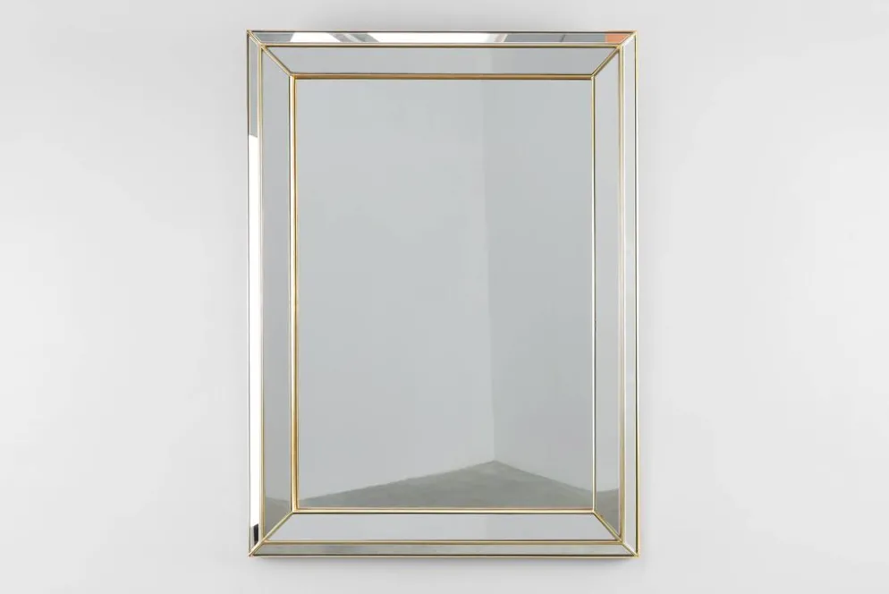 Grand miroir Deknudt de style Hollywood Regency dans un cadre doré, Belgique, 20e siècle