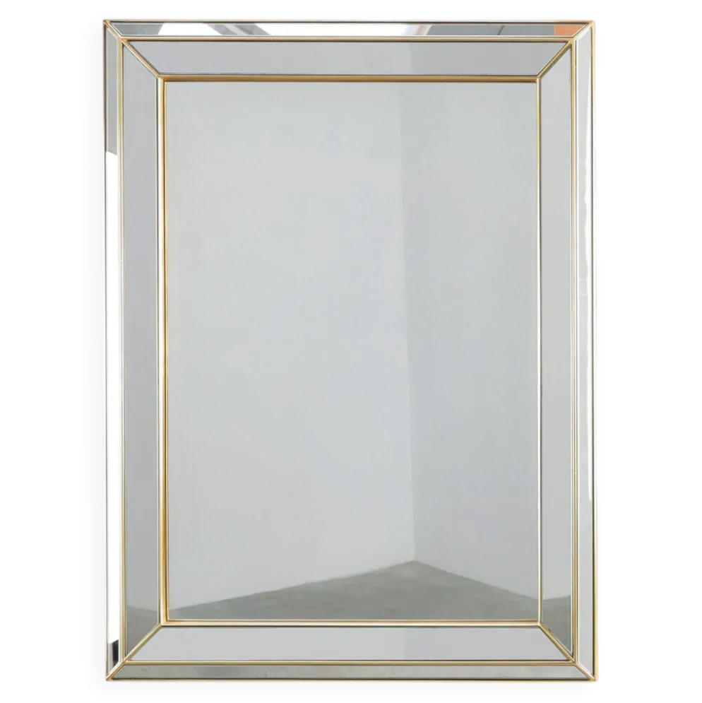 Grand miroir Deknudt de style Hollywood Regency dans un cadre doré, Belgique, 20e siècle