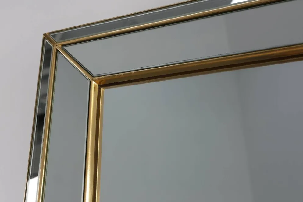 Grand miroir Deknudt de style Hollywood Regency dans un cadre doré, Belgique, 20e siècle