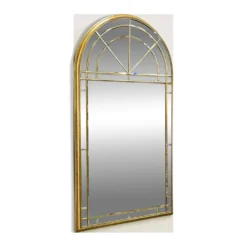 Grand miroir de luxe vintage à facettes avec cadre doré par Deknudt, années 1980.
