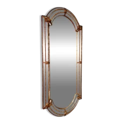Grand miroir de style Hollywood Regency, Espagne, 1970-80