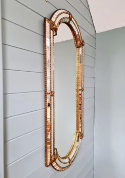 Grand miroir de style Hollywood Regency, Espagne, 1970-80