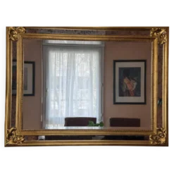 Grand miroir d’exception à parcloses Deknudt – Style Hollywood Regency (198