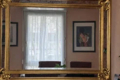 Grand miroir d’exception à parcloses Deknudt – Style Hollywood Regency (198