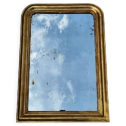 Grand miroir d'époque Louis-Philippe, glace d'origine, XIXe, 108 x 76 cm
