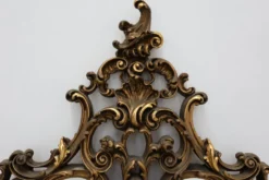 Grand miroir en bois doré de style rococo, Belgique, 20e siècle