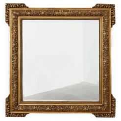 Grand miroir en bois doré de style baroque, 20e siècle