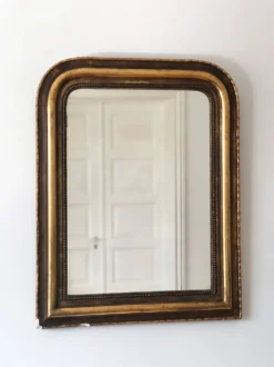 Grand miroir en bois doré de style Louis Philippe, France – fin du 19e siècle