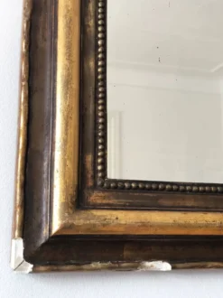 Grand miroir en bois doré de style Louis Philippe, France – fin du 19e siècle