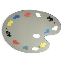 Grand miroir en forme de palette de peinture, années 50
