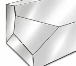 Grand miroir mural asymétrique au design à multiple facettes Italien