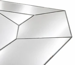 Grand miroir mural asymétrique au design à multiple facettes Italien