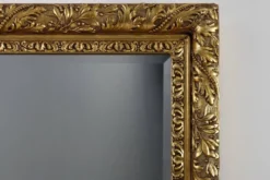 Grand miroir mural en chêne baroque rustique français, vers 1850