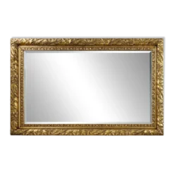 Grand miroir mural en chêne baroque rustique français, vers 1850