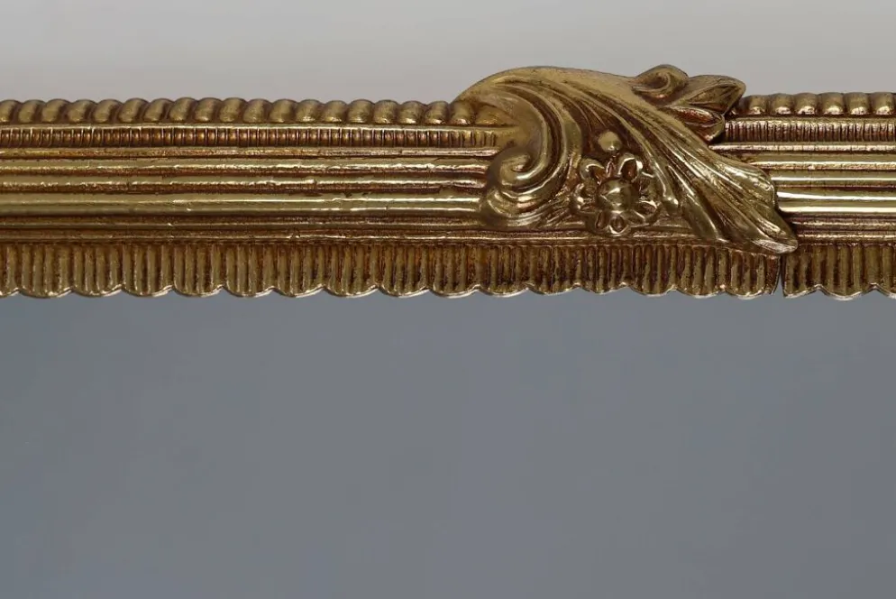 Grand miroir néoclassique en cuivre français, XXe siècle
