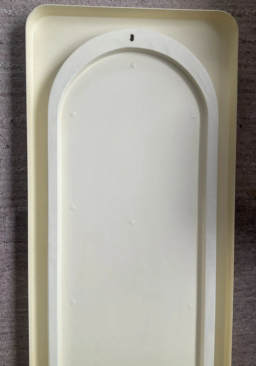 Grand miroir oblongue Space Age années 70
