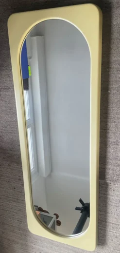 Grand miroir oblongue Space Age années 70