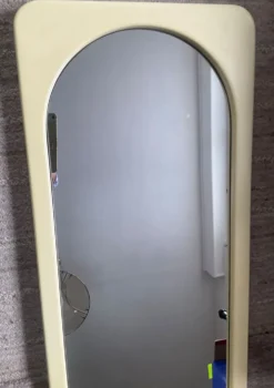 Grand miroir oblongue Space Age années 70