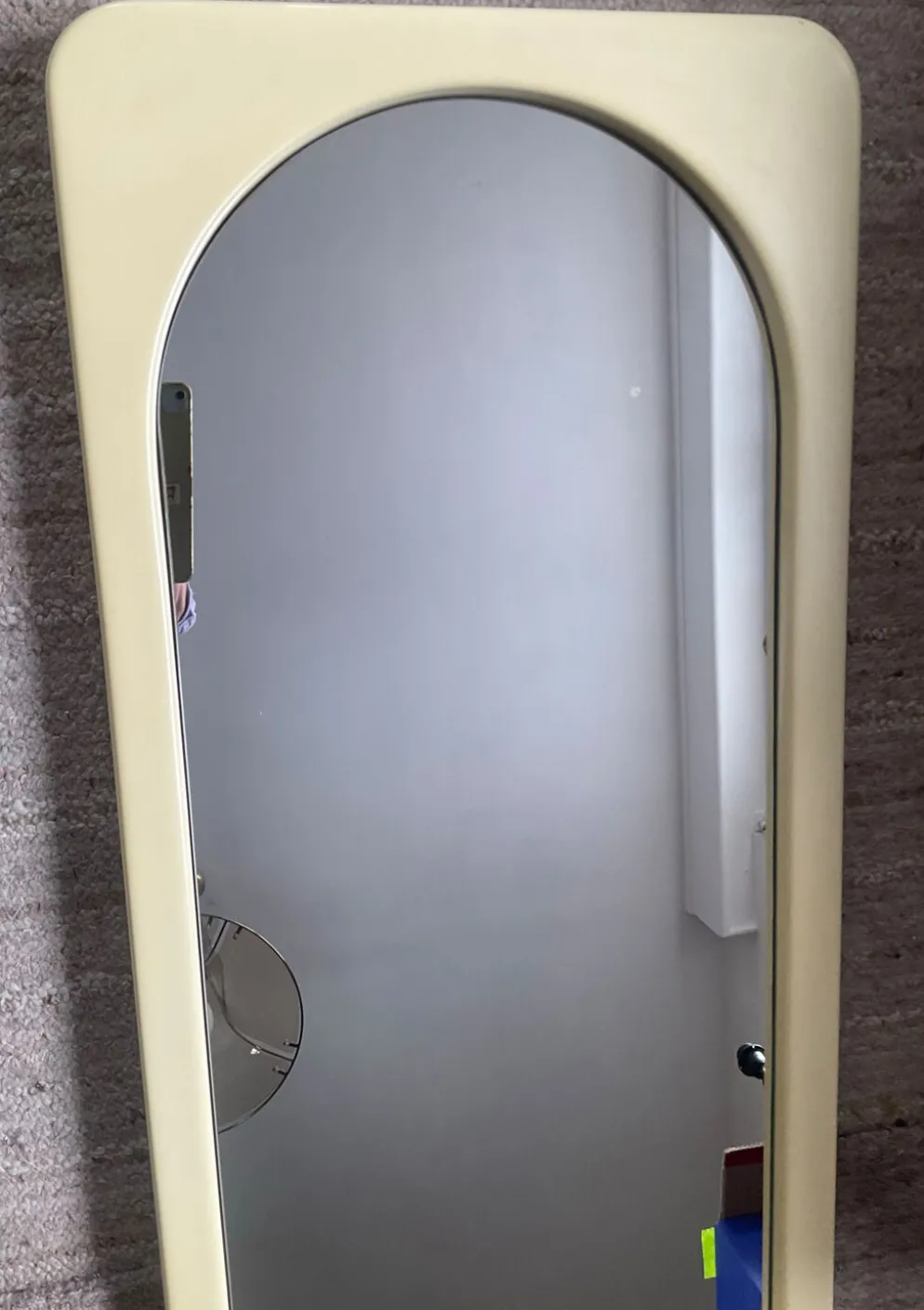 Grand miroir oblongue Space Age années 70