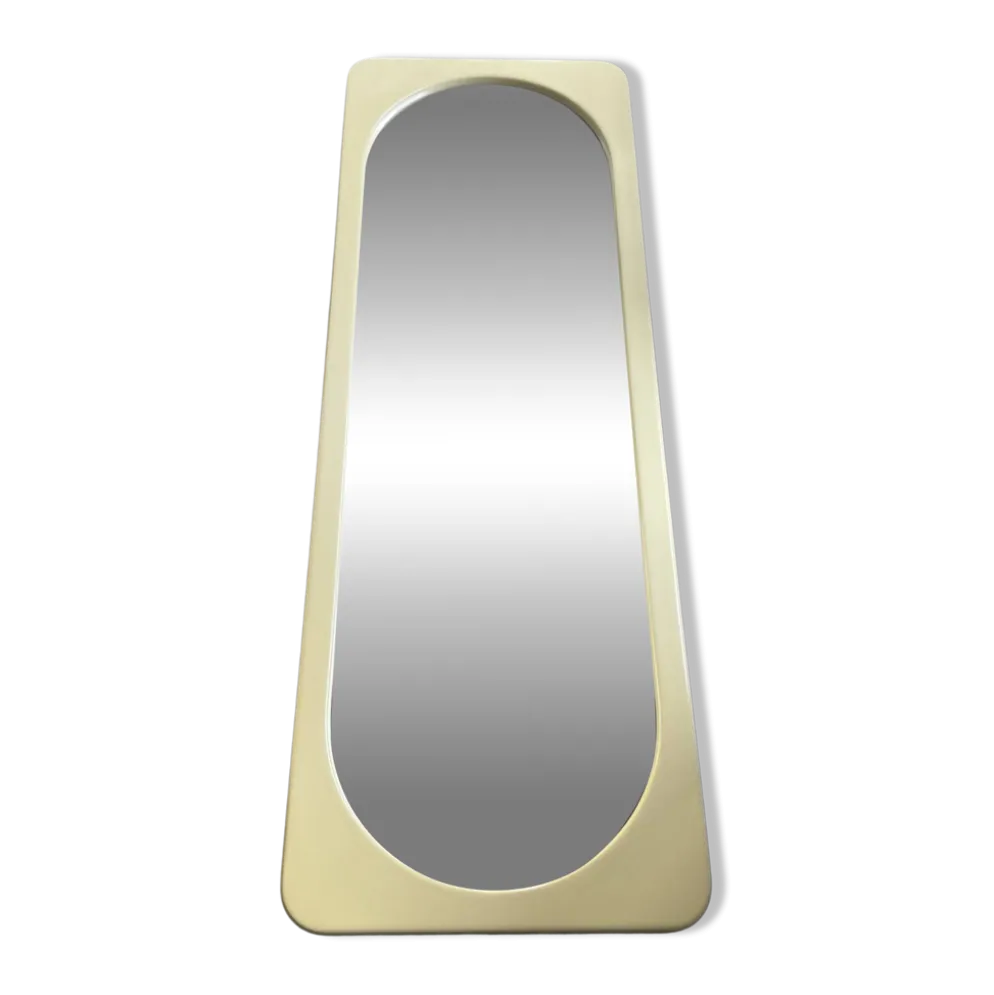 Grand miroir oblongue Space Age années 70