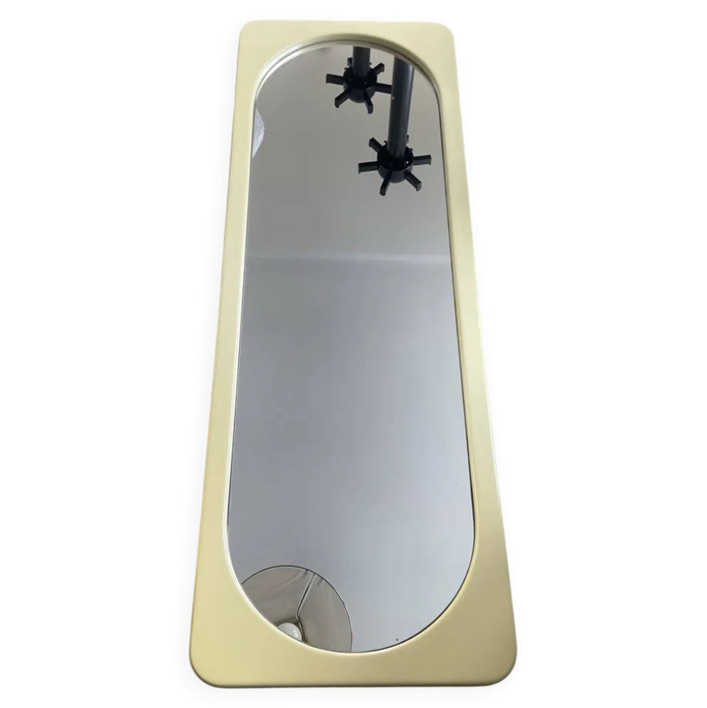 Grand miroir oblongue Space Age années 70