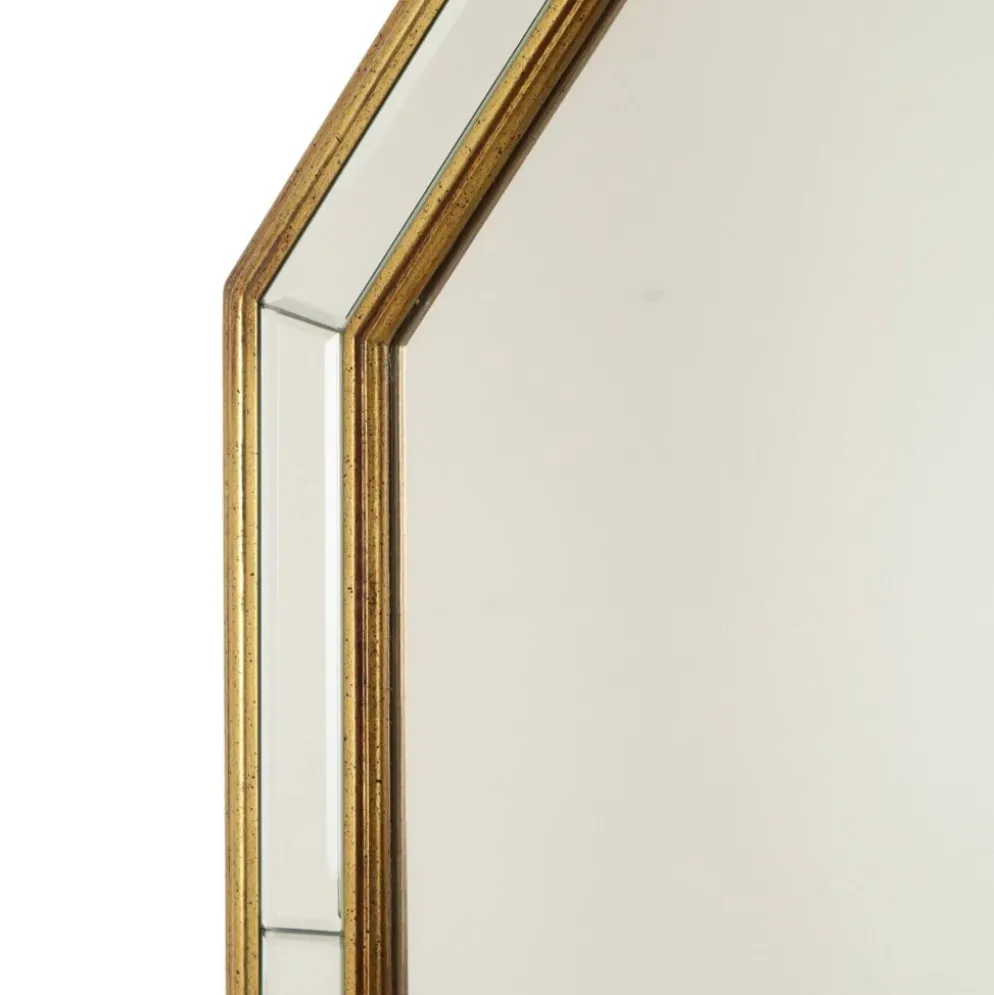 Grand miroir octogonal Deknudt, style Hollywood Regency