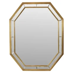 Grand miroir octogonal Deknudt, style Hollywood Regency